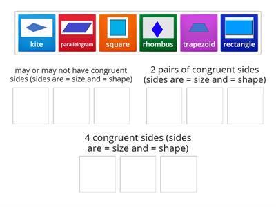 Features of Quadrilaterals - Congruent Sides