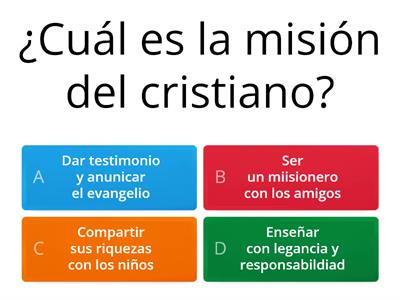 MISIÓN DEL CRISTIANO EN LA IGLESIA ACCIONES AMBIENTALES PARA LA CONVIVENCIA SALUBLE