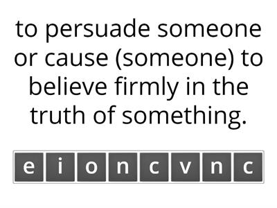 Persuading vocabulary - anagram
