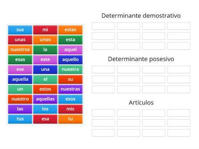 Determinantes y artículos