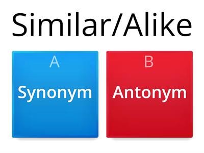 Synonym or Antonym?