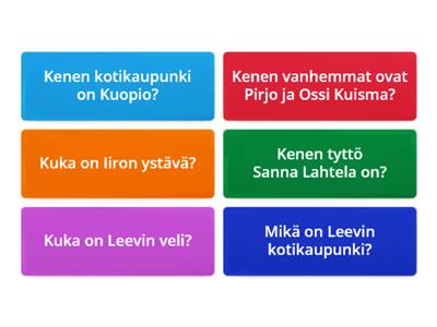 Kysymyksiä (genetiivi)