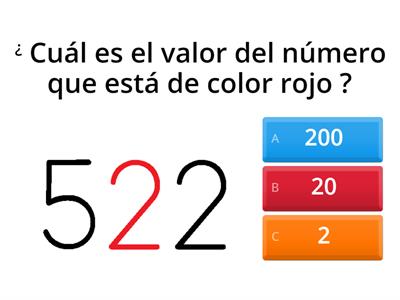 Valor posicional de los números mayores a 100