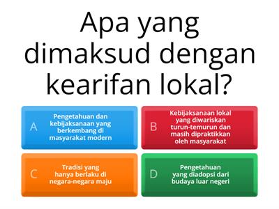 Asesmen Awal Mengungkapkan kekaguman dalam Narasi Kearifan Lokal