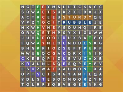 2. Wordsearch - Earthquake