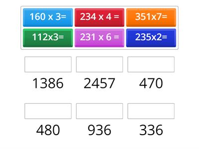 Înmulțirea unui număr de 3 cifre cu un număr de o cifră