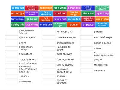 Устойчивые с артиклем IV