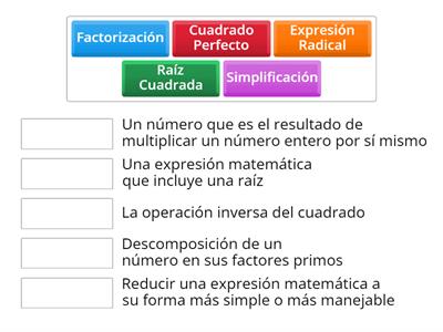 Palabras con definición de la descomposición de raíces