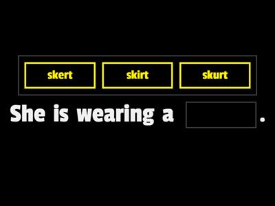 R-Controlled vowels -ir, -er, -ur - choose the right spelling