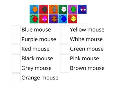 Which colour is the mouse? 