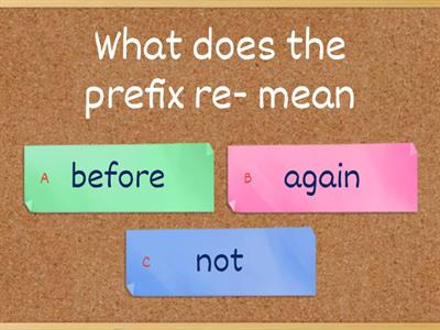 Prefixes un-, dis-, re-, pre-