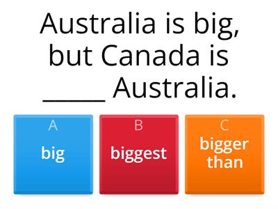 Comparatives Quiz