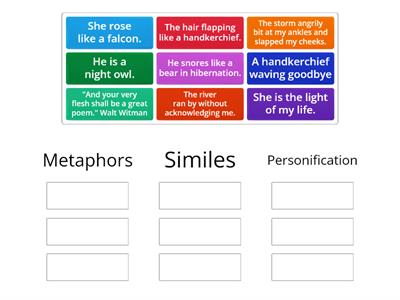 Metaphor, Simile, or Personification