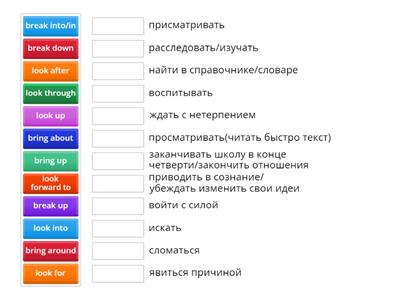 click on 3 фразовые глаголы unit 1-2