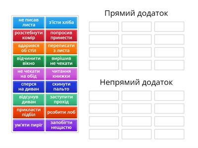 Прямий/непрямий додаток