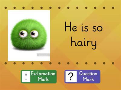  What's missing?  Punctuation ! / ?  Y1