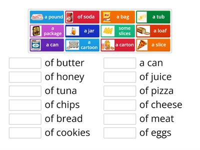 Food containers and partitives