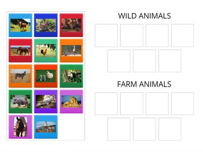 ANIMAL CLASSIFICATION (wild & farm)