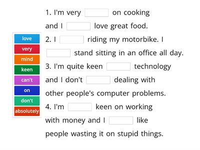 Speak-Out Pre-Int WB (2.3 likes/dislikes) p.14 Ex.1A