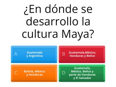 Cuestionario Maya