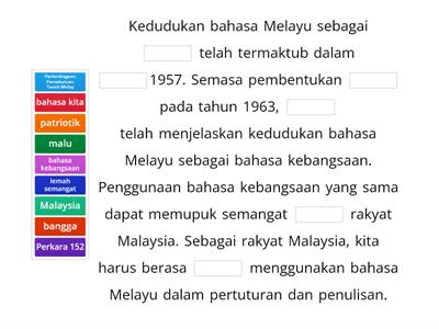 Bahasa Melayu Bahasa Kebangsaan