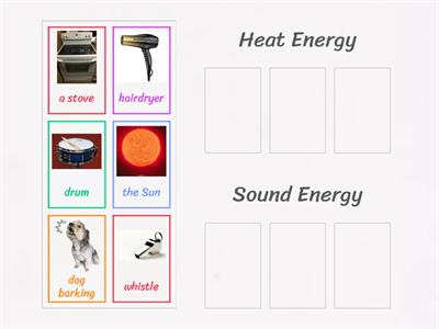 Heat Energy and Sound Energy