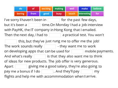 B21 2D A Job in Hong Kong - Giving news