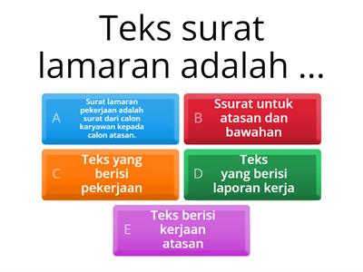 Kuis Surat Lamaran Pekerjaan 2