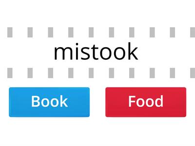 oo - which sound food or book?