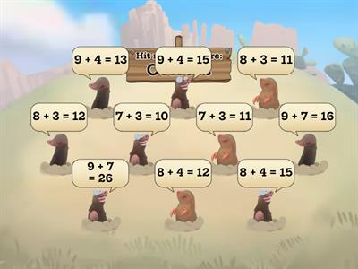 Whack A Mole: Make a 10 to Add Within 20