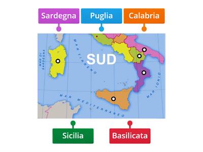 Le regioni del sud Italia
