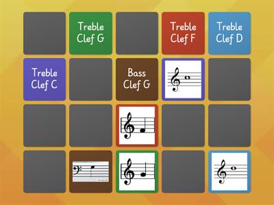 Treble and Bass Clef Memory Game