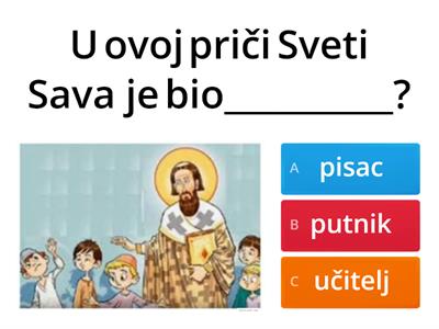 Sveti Sava i đaci, narodna priča