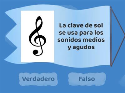 Verdadero y falso (Figuras, notas y signos musicales)