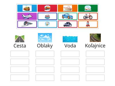 Dopravné prostriedky - triedenie