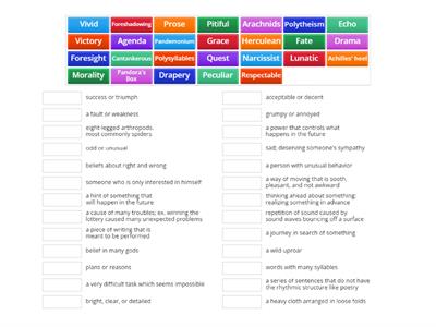 Module 4: Myth Making - Vocabulary