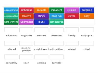 Adjectives personality IELTS