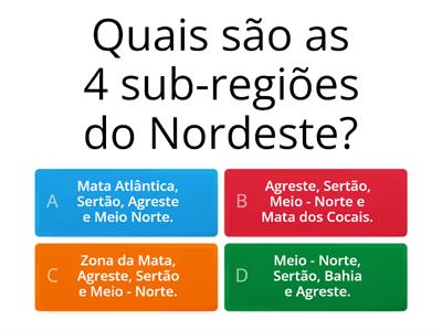Questionário - Nordeste