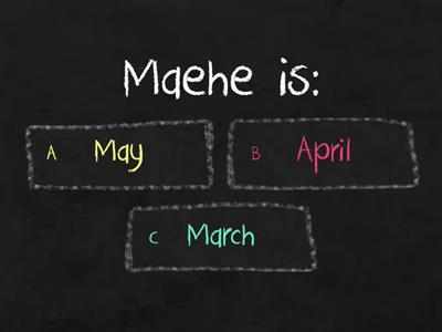 Te Reo - Months of the Year