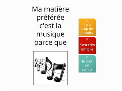 MFL - Year 9 - Unit 5 - Lesson 4 - C'est absurde quiz