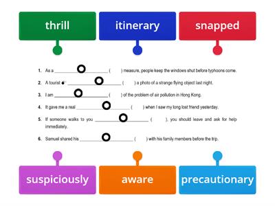 S1 U6 Extended Reading (Vocabulary)