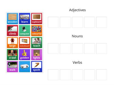 Adjectives, Nouns, and Verbs