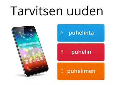 Nominatiivi Genetiivi Partitiivi - Tehtävät