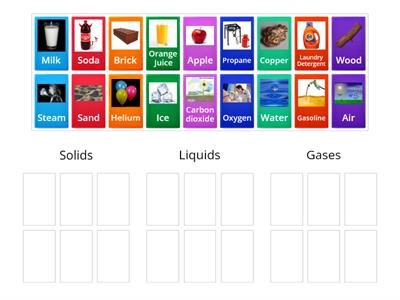 Solids liquids and gases - Teaching resources