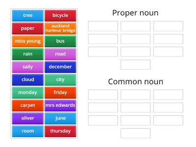 GROUP SORT PROPER NOUNS AND COMMON NOUNS (2)