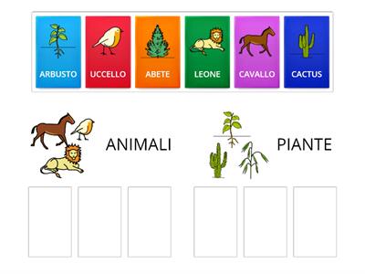ANIMALI E PIANTE - CLASSIFICAZIONE (SIMBOLI Comunicazione Aumentativa Alternativa)