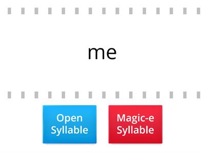 Open & Magic-e Syllables