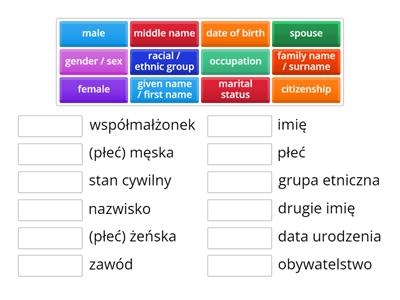 01 Człowiek personal information Repetytorium maturalne Longman poziom rozszerzony