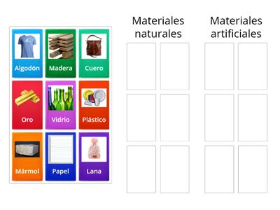 Materiales naturales y artificiales 