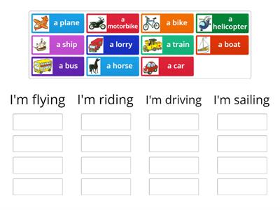 Kid's box 1 transport (I'm riding, driving, flying, sailing)